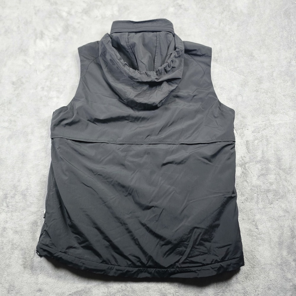Alwrld Black Biodegradable Vest Full Zip Hooded Sleeveless Puffer Jacket Mens M - Picture 5 of 16
